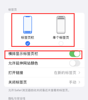 西丰iPhone授权维修分享Safari浏览器如何切换标签栏位置 